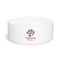 White Ceramic Pet Bowl — With our JXpetswag logo