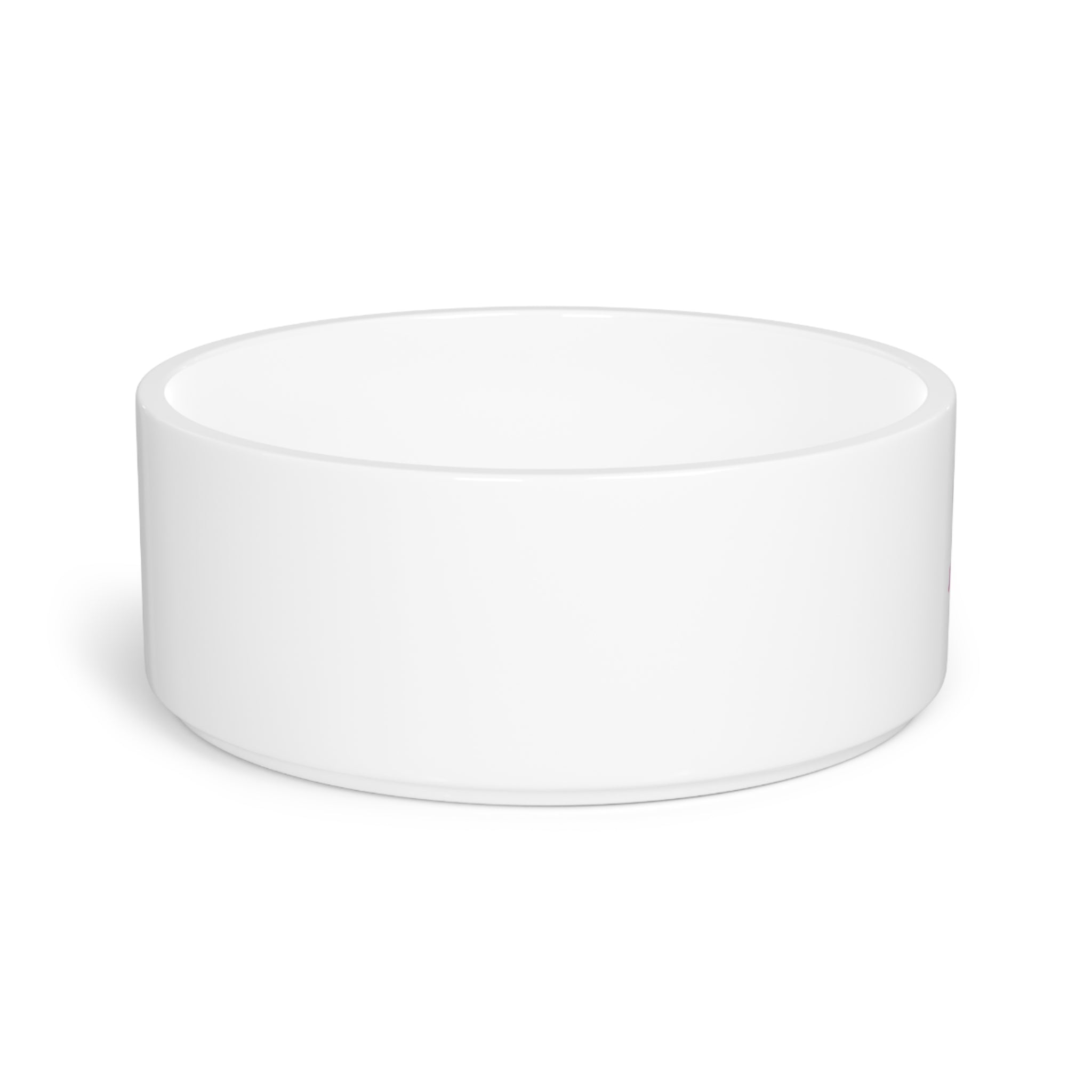 White Ceramic Pet Bowl — With our JXpetswag logo