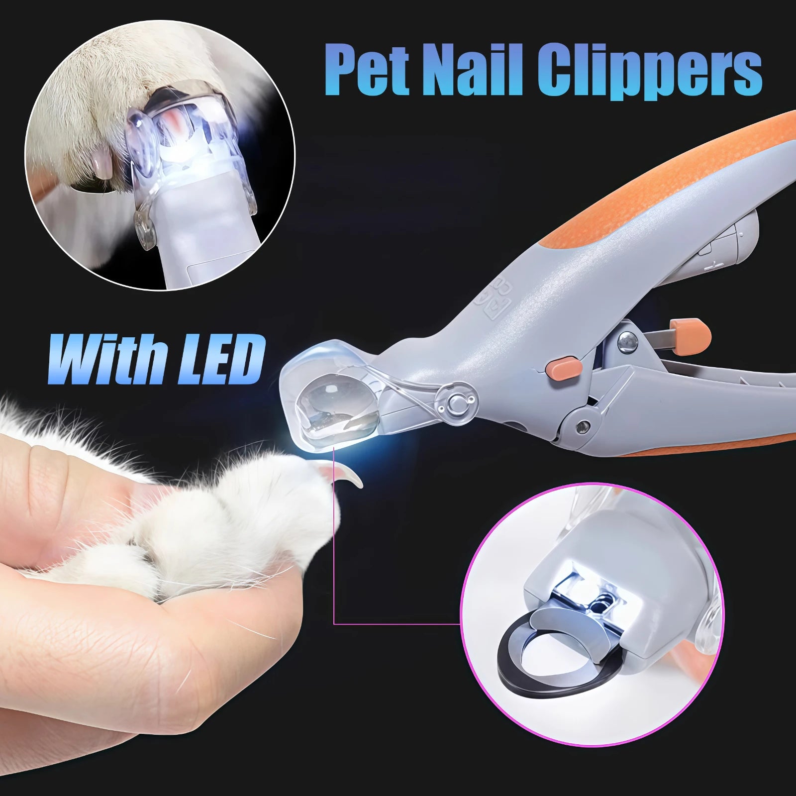 Pet Nail Clipper With LED Light