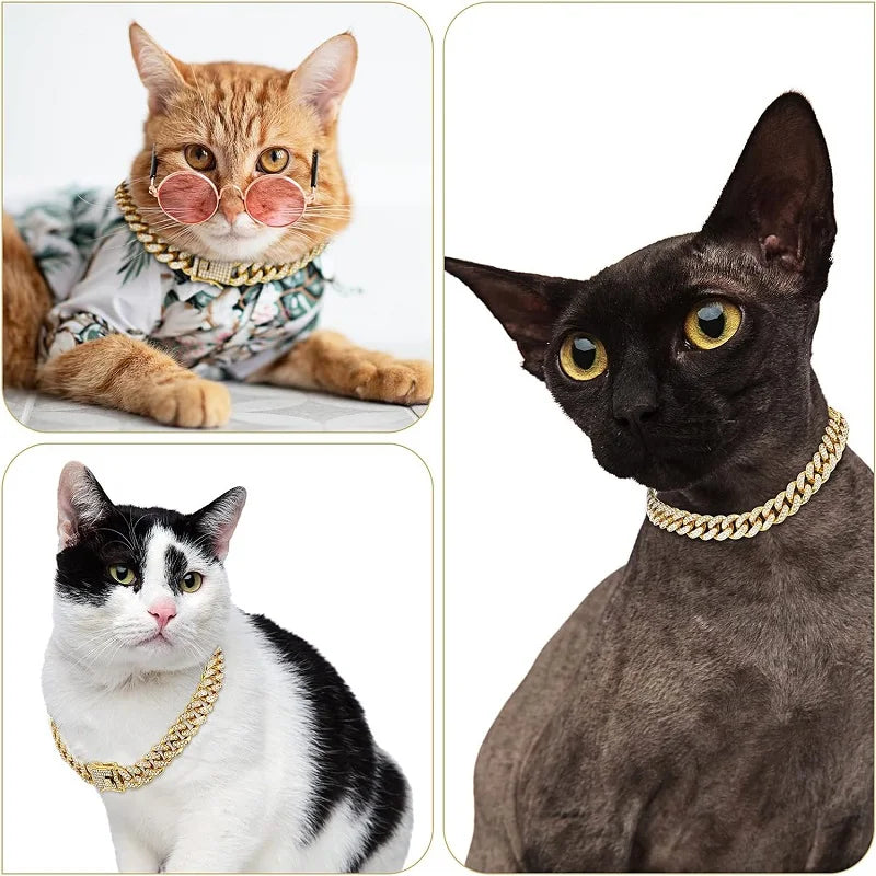 Dog Luxury Pet Metal Chain Collar