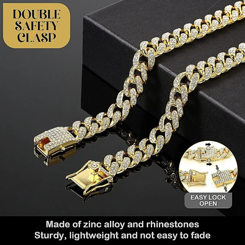Dog Luxury Pet Metal Chain Collar