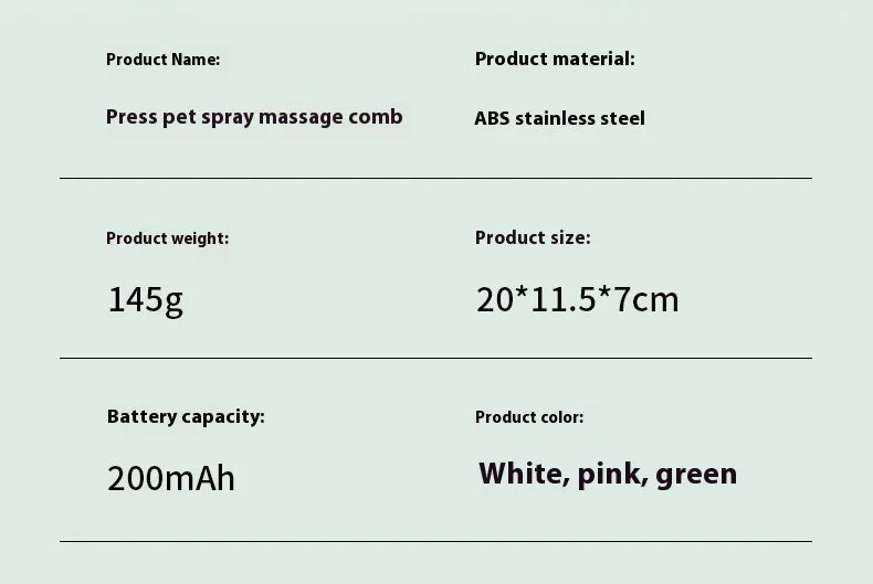 Pet Hair Removal Comb